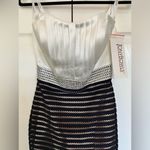 Tony Bowls NWT  Black and Ivory Cocktail Dress Size 0 Photo 1
