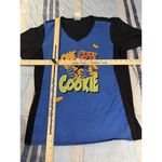 Sesame Street  women's M scrub top shirt cookie monster one cute cookie Photo 2