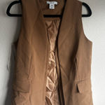 Sincerely Jules Tan Sleeveless Vest Brown Photo 0