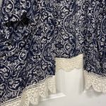 Xhilaration  Blue and Cream Paisley Kimono Photo 3