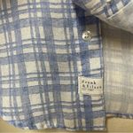 Frank & Eileen Shirt Blue & White Plaid Italian Linen Button Up Barry XXS READ Photo 2