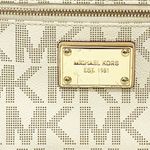 Michael Kors  MK Beige Jet Set Purse Zip Clutch Wristlet Wallet Handbag Photo 1