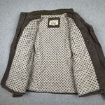 Buckle Brown Bomber Jacket Photo 3