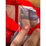 LELA ROSE red Velvet Broderie Anglaise Mini Dress size 6 Photo 1