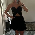 Love Culture Black Flowy Cut Out Dress Photo 0