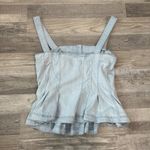 White House | Black Market  Denim Peplum Corset Style Tank Top I46 Photo 8