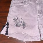 Lucky Brand Ava Leggings Purple Shorts with Skull and Lace Photo 1