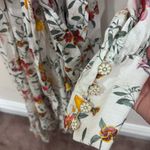 Zimmermann Zimmerman White Linen Midi Wrap Dress in Floral Elka Vine Size 0 AU EUC Photo 4