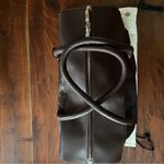 Vintage 90s Y2K Molton Brown London Leather Top Handle Bag Satchel Purse Brown Photo 2