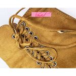 Jeffrey Campbell Batavia Wedge Boots Corset Cutouts Lace-Up Sandal Ankle Booties Photo 5