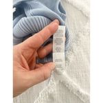 Aerie | NWT | High Neck Ribbed Ruched Bodysuit in Light Blue | Sz S Photo 7