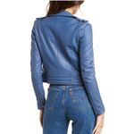 IRO  Luigaspe Leather Metallic Moto Jacket Photo 11