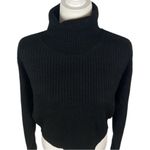 Nasty Gal Black Turn On Turtleneck Cropped Sweater Size L NWT Photo 1