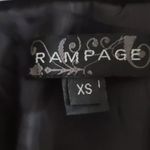 Rampage NWT Women's  Black Lace Belt Button Up Trench Coat 3/4 Jacket Size XS Photo 2