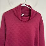 RBX Quilted cowlneck pullover tunic length hoodie burgundy hue size L Red Size L Photo 2