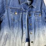 Torrid Jacket Size 2 2X 18/20 Jean Jacket Buttons Pockets Women's Denim Dip Dye Photo 3