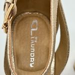 CL by Laundry  Sandals Womens 8.5 Gold Go On 2 Chunky Block Heels Sandal NEW Photo 7