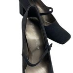 Enzo Angiolini  Women's Textured Block Heel Mary Jane Black Leather Pump Heels Photo 8