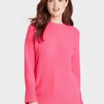 A New Day Women's Crewneck Tunic Pullover Sweater - ™ Pink, Size Medium Photo 0