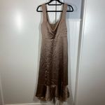 Show Me Your Mumu Claire Midi Dress dune luxe satin size large formal wedding Photo 1