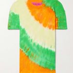 The Elder Statesman Tri Void Cashmere Blend Orange Green Yellow Tie Dye Shirt XS Photo 8