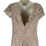 Nicole Bakti Sequin Embroidered Evening Gown Dress Dusty Rose Pink Size 6 Photo 7