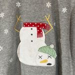Bethany Mota Gray Xmas Snowman Cotton Blend Funny Sweatshirt Women Sz M Photo 2