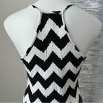 Forever 21  Black and White Chevron Dress Size M Photo 8