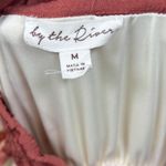 By The River Women's Medium Midi Dress Sleeveless Tropical Print Casual White Photo 6