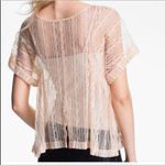 Free People  Peach Lace Dolman Short Sleeve Top Photo 1
