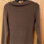Bardot  x Revolve Collar Ribbed‎ Jersey Knit Dress in Chocolate Brown Size Small Photo 12