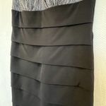 Enfocus Studio En Focus Studio Black Silver Metallic Bodycon Dress Size 10 Cocktail Party  Glam Photo 3