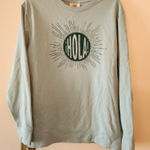 Hola Latino heritage month long sleeve t shirt size womens small Blue Photo 0