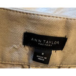 Ann Taylor Womens Pants Size 8 Beige Mid Rise Pockets Hook and Eye Flat Front Professional Photo 1