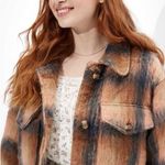 American Eagle Brushed Plaid Shacket jacket Photo 1