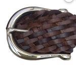 Michael Kors  Dark Brown Braided Leather Western Style Big Belt Size Medium Photo 1