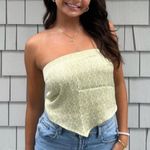 Hollister Green, floral, flowy tube top Photo 1