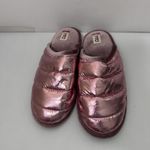Dearfoams DF by  Slippers Puffer Pink Metallic Scuff Memory Foam Lounge 11/12 Photo 2