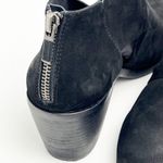 Eileen Fisher Walt Black Leather Side Cutout Cross Strap Heel Booties, Size 8.5 Photo 5