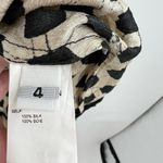 Thakoon Black and Cream Batik Print 100% Silk Shift Dress gathered unique size 4 Photo 7