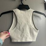 Aritzia Babaton Sculptknit Cream Cropped Tank Top Photo 7
