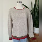 Vintage Wool Blend Sweater‎ Beige Knit Cozy Classic Style fall large Tan Photo 9