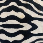 Grayson Threads Zebra Print Black White Short Sleeve Crop Top Large 100% Cotton Photo 2