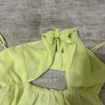 Lucy in the Sky  Ruffle Front Tie Maxi Dress in Yellow size small brand new  Photo 2