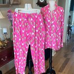 kim rogers Reindeer Pink Flannel Pajama Set Photo 0