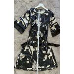 City Triangles Vintage  Black white floral Dress Medium Size‎ 3/4 Made U.S.A Photo 6