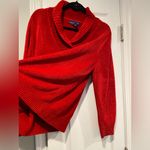 Karen Scott  Size L Red Shawl Neck Soft Chenille Knit Pullover Swsater Photo 6