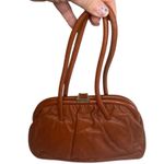 Vintage Cabra Nappa Brown Leather Handbag Mini Purse Clip Closure Argentina Photo 2