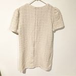 8 Seconds‎ Size Small Beige Tweed Short Sleeve Mini Dress Faux Button Front Photo 4