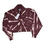 525 America  Cropped Tie‎ Dye Sweater XS Burgundy Funnel Neck NWT Y2K Revolve Photo 1